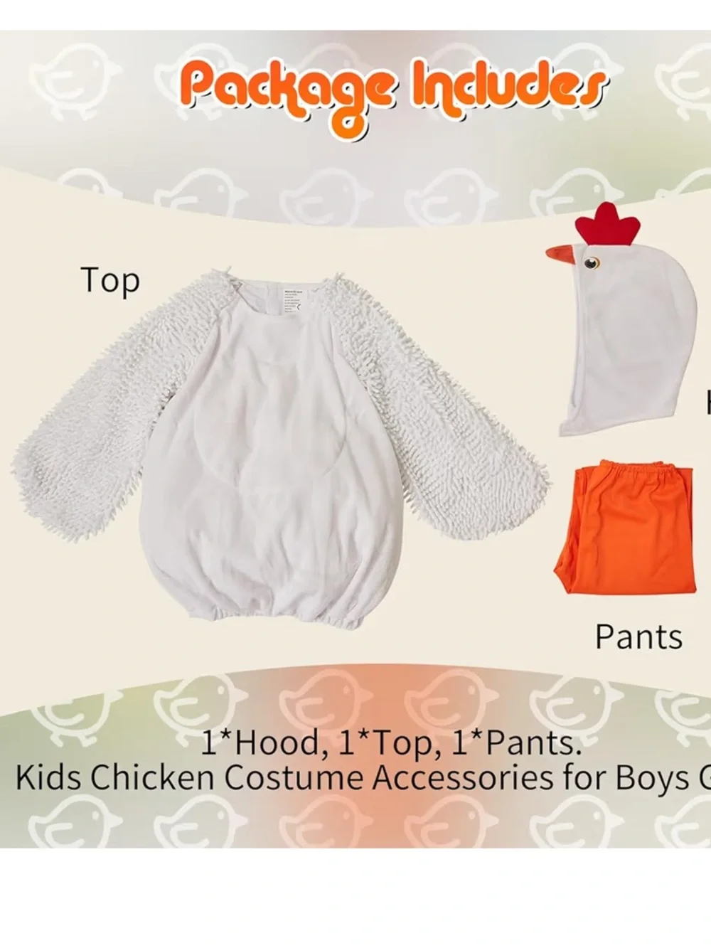 NWOT Chicken Rooster Farm Animal Bird Costume